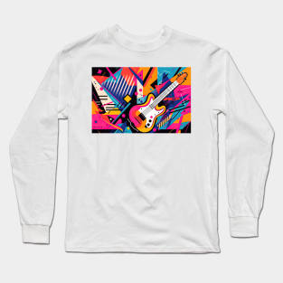 Wild Abstract Guitar Long Sleeve T-Shirt